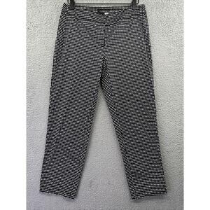 TALBOTS Signature Pants Women 2 Black White Polka Dots Preppy Twee Retro Classic